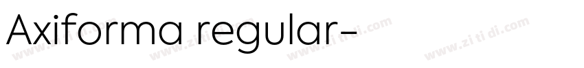 Axiforma regular字体转换